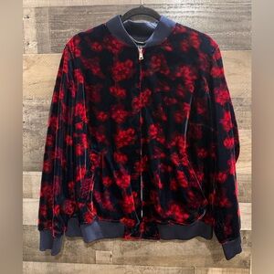 Ralph Lauren Red and Black Velvet Jacket